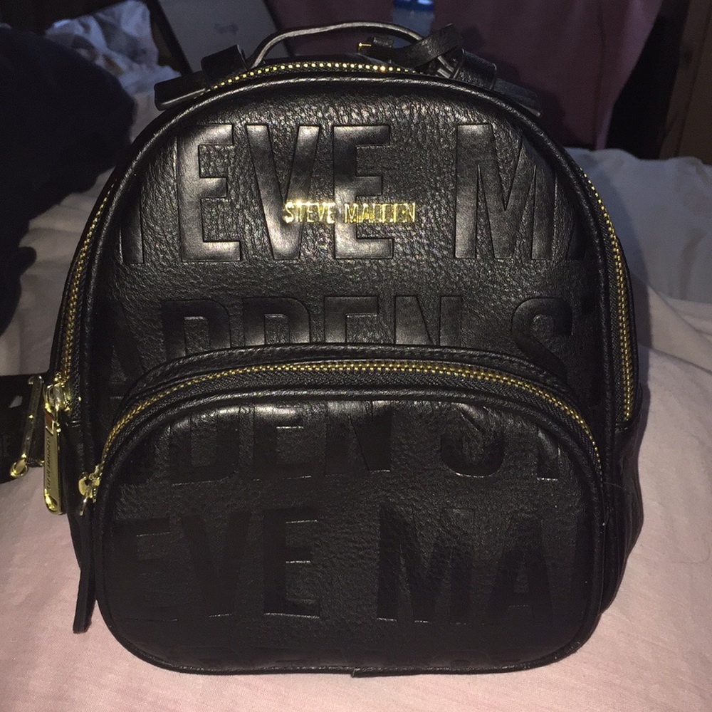 Steve Madden Black Mini Backpack